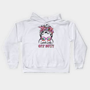 Lunch Lady Off Duty Lunch Lady Last Day Of School Kids Hoodie